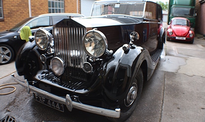 Rolls Royce restoration - black - finished product