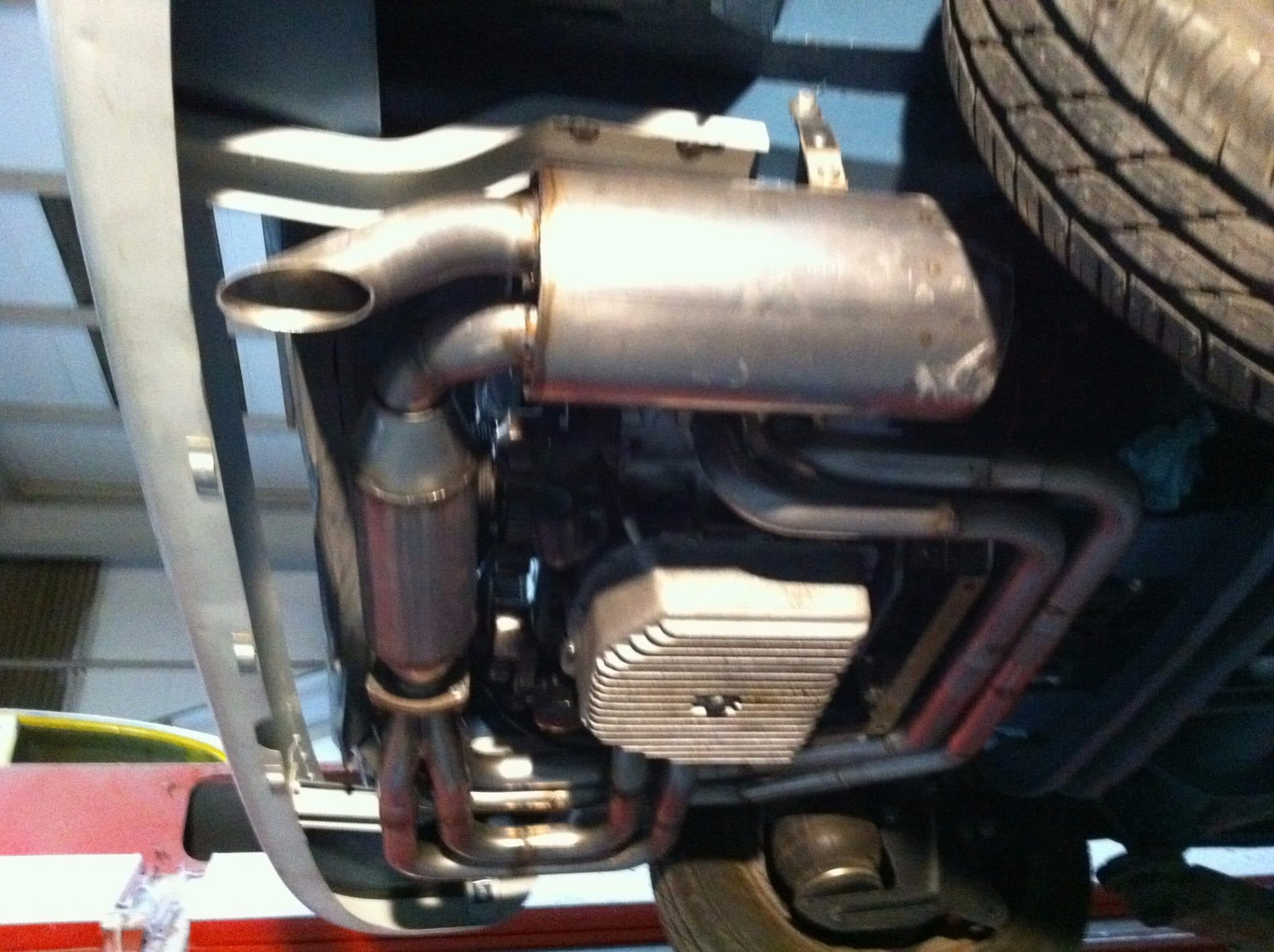 close up of exhaust