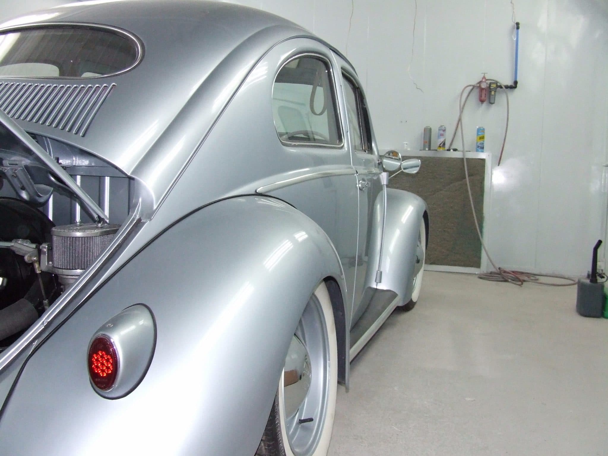 right side view silver Beetle